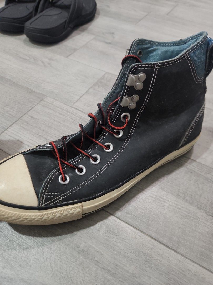 Mens converse leather new arrivals high top sneakers