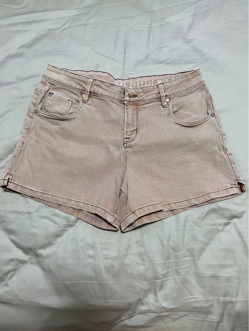 Maroon jean outlet shorts