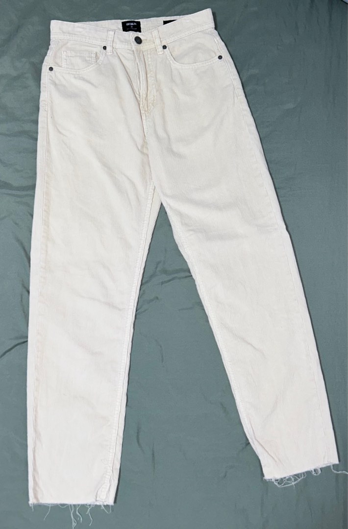 cream corduroy pants, Women's Fashion, Bottoms, Jeans & Leggings on