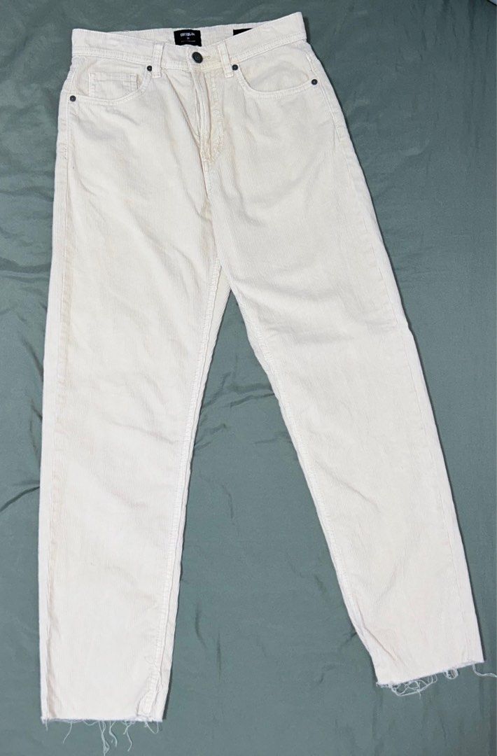 cream corduroy pants, Women's Fashion, Bottoms, Jeans & Leggings on