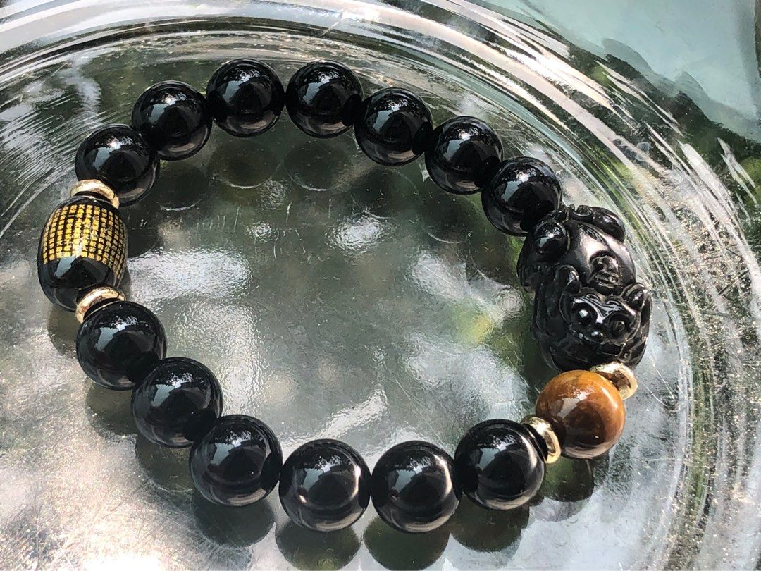 Bracelet Black Tourmaline (Schorl) healing Crystal Chips Jewellery | Tribes  And Vibes
