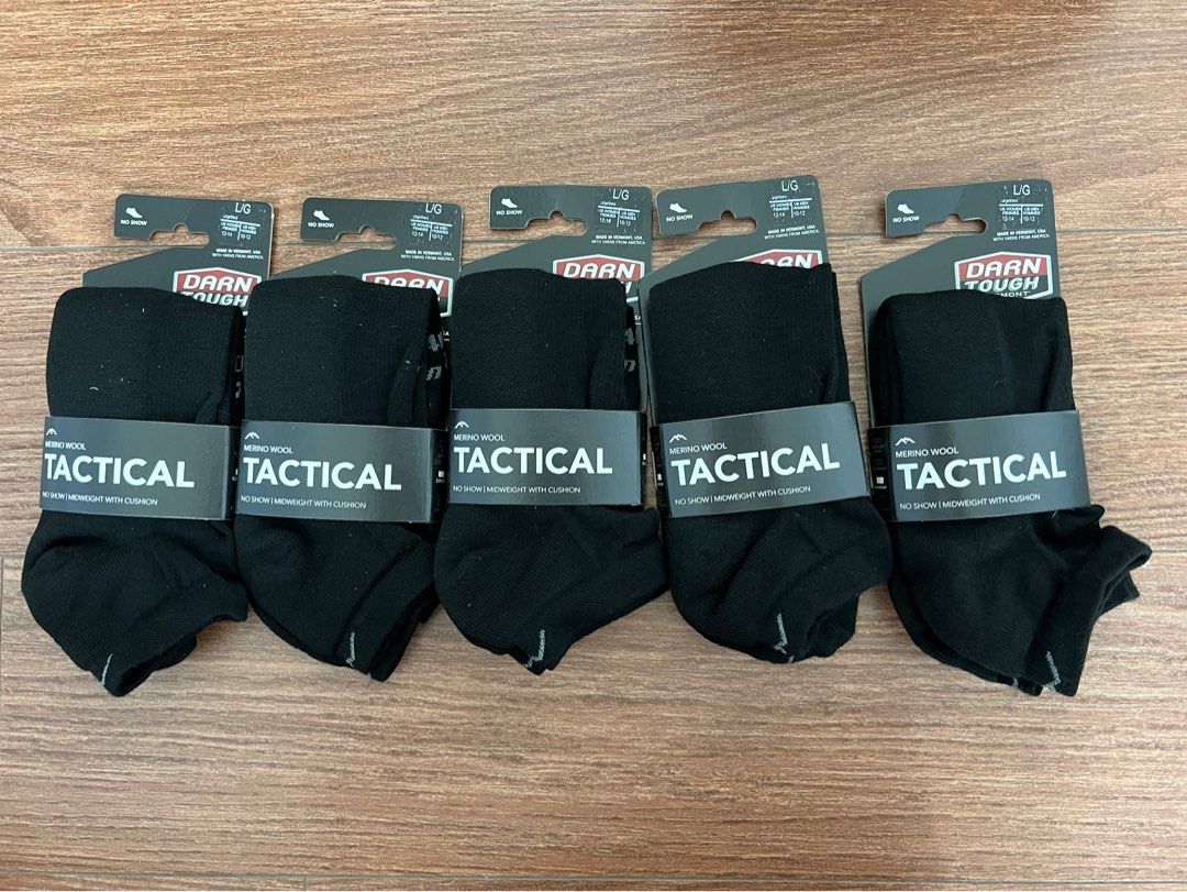Darn Tough Tactical no show midweight with cushion merino wool socks 5 pairs
