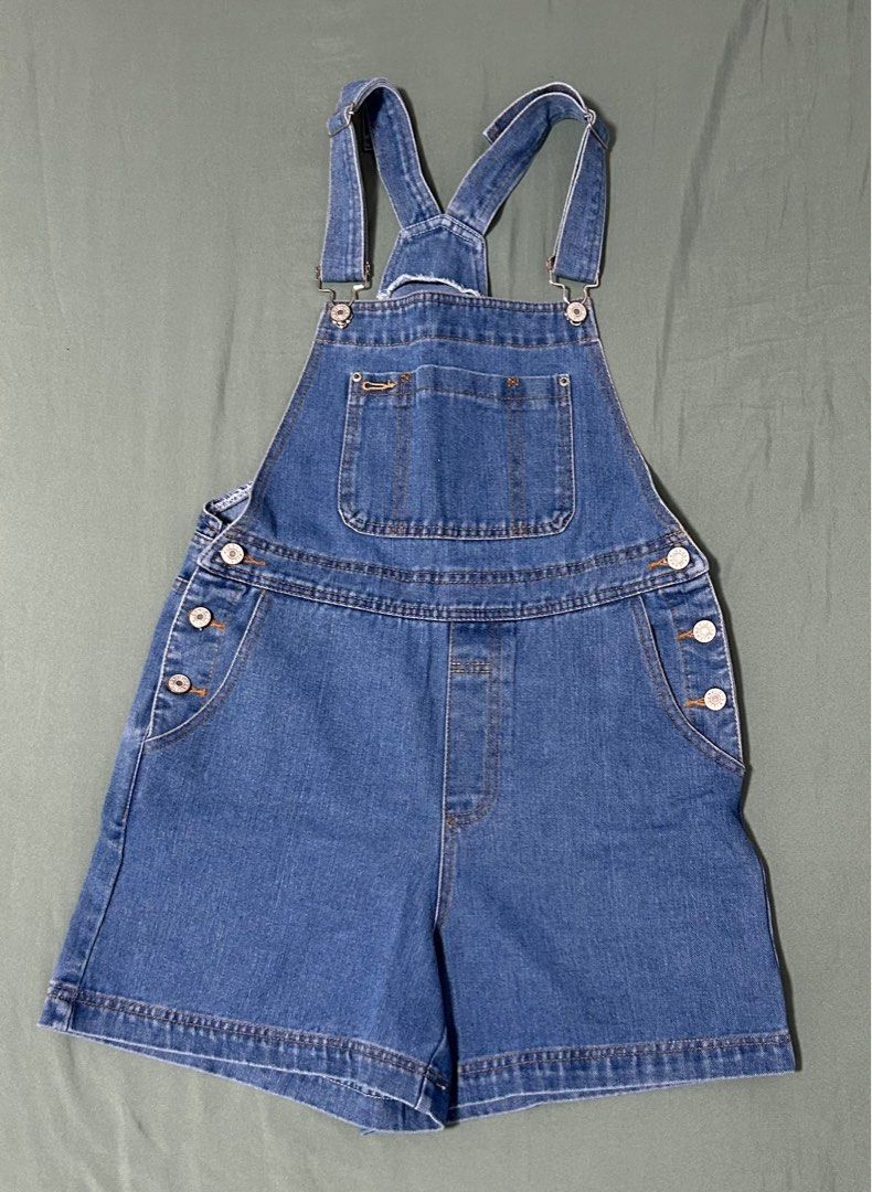 Girls jean overall shorts online