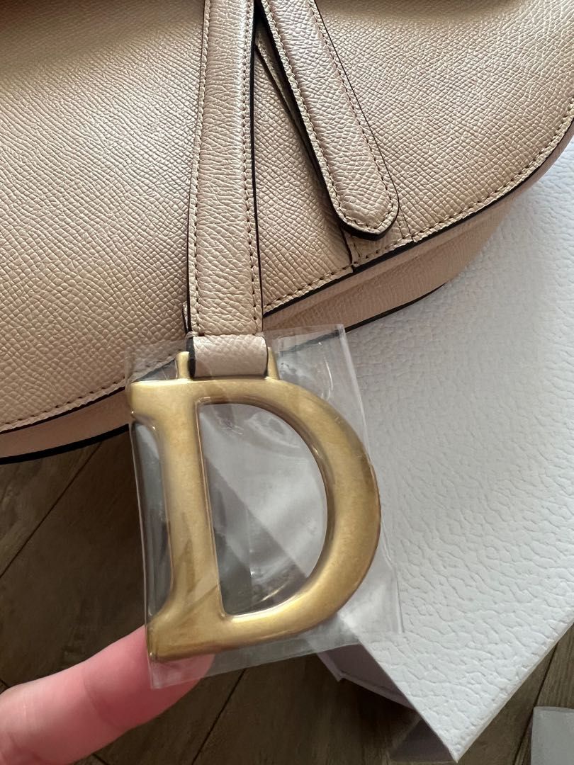 Dior Saddle Mini Satin Beige Rose