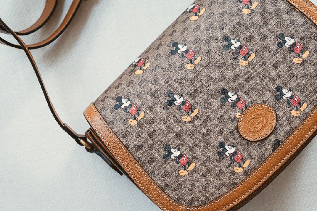 GUCCI x Disney Vintage GG Mickey Mouse Shoulder Bag