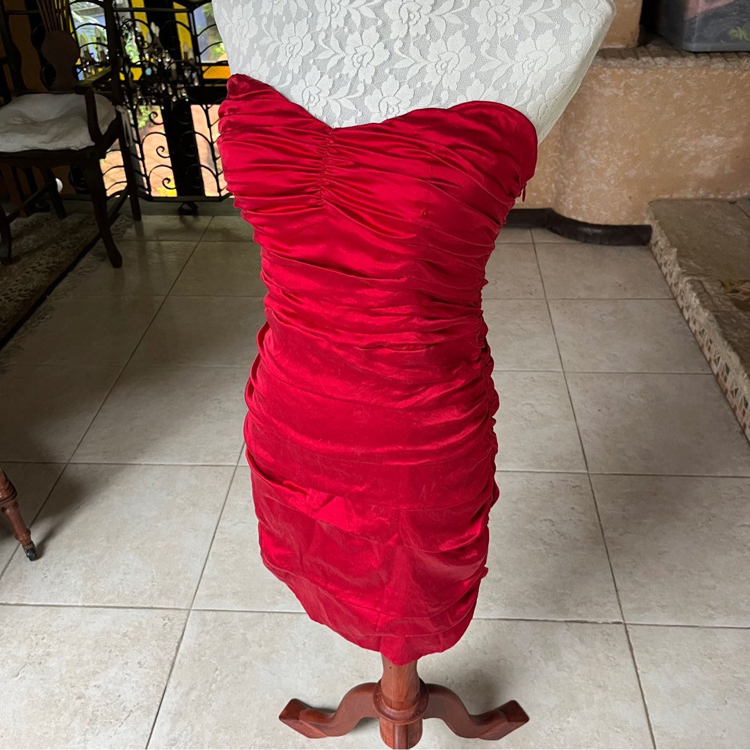 Express Red Ruched Mini Tube Dress