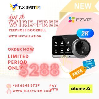 EZVIZ DP2 2K - Wire-Free Peephole Doorbell