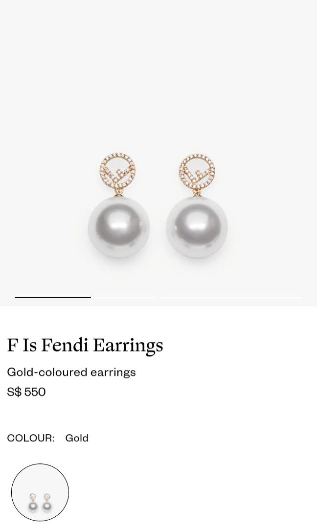 Fendi earrings （陈乔恩同款）, Women's Fashion, Jewelry u0026 Organisers, Earrings on  Carousell