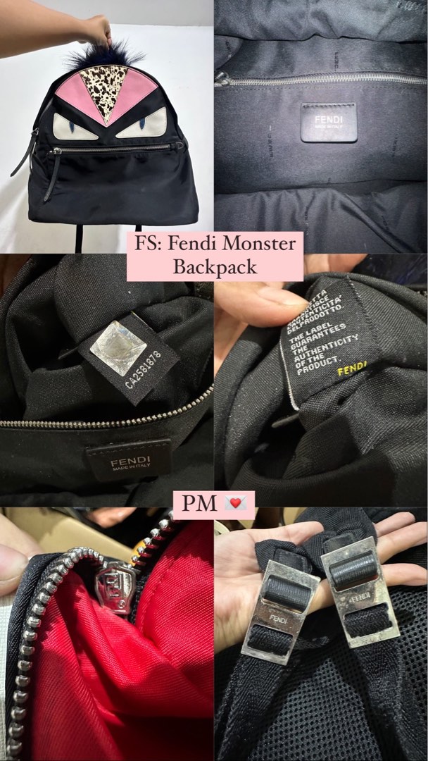 Fendi men's discount monster backpack