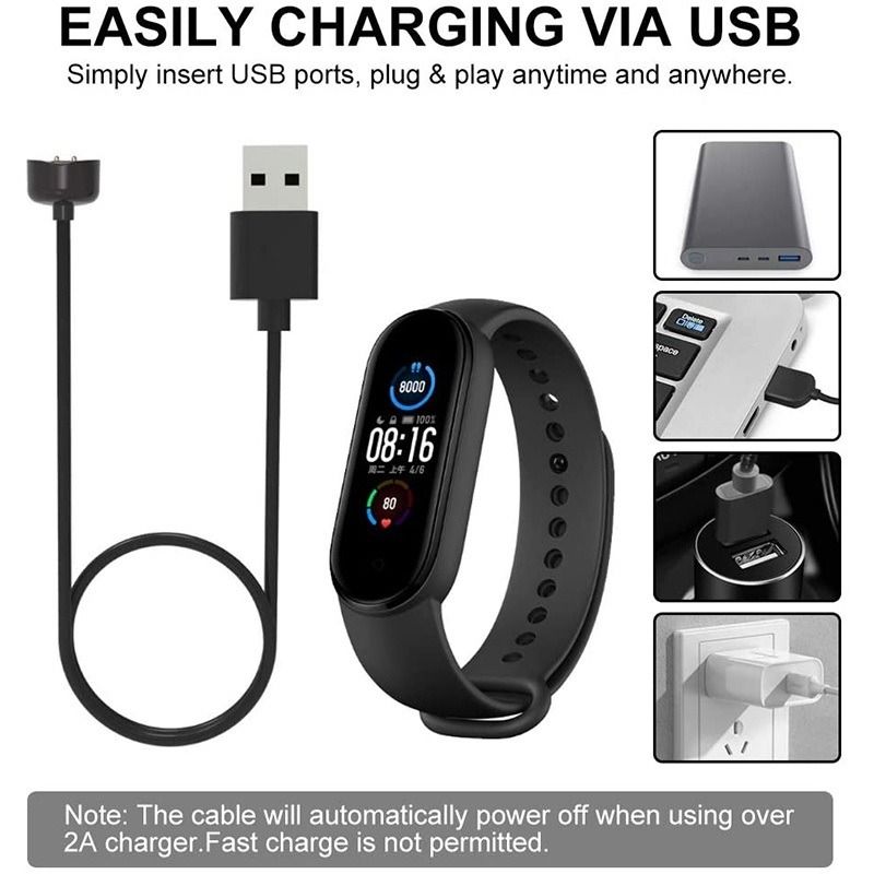 For Xiaomi Mi Band 8 5 6 7 Pro USB Charger Redmi Magnetic Adapter Replacement Oem Charging Cable Smart Watch Bracelet Mobile Phones Gadgets Mobile Gadget Accessories Chargers Cables on Carousell