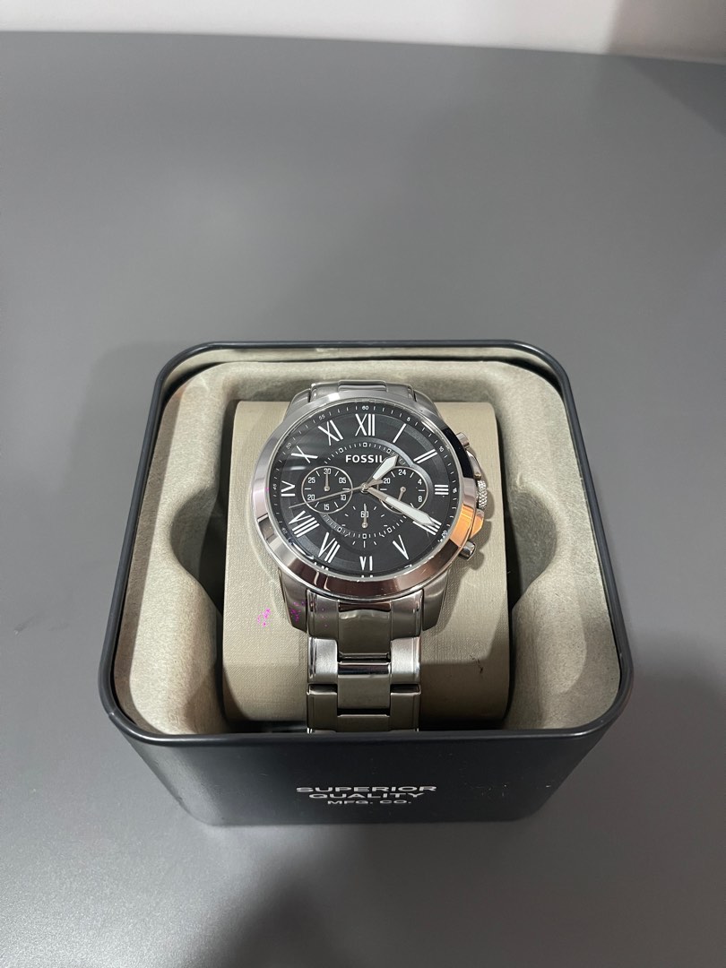 Grant chronograph stainless outlet steel watch box set