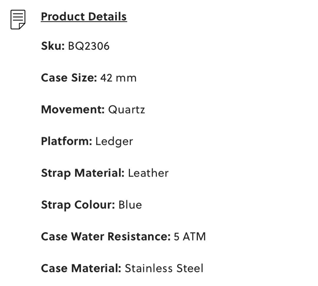 Fossil bq2306 store