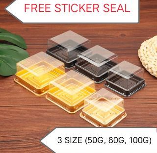 🔥FREE STICKER🔥 100G MOONCAKE CAVITY GOLD MOONCAKE TRAY FOR INDIVIDUAL PACKAGING