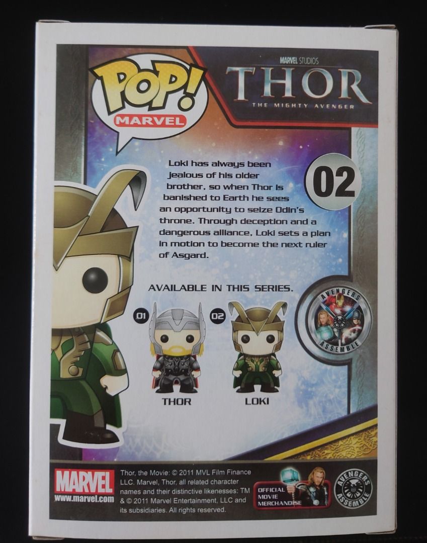 Funko Pop Loki #02 Marvel Thor The Mighty Avenger Original, Hobbies & Toys,  Toys & Games on Carousell