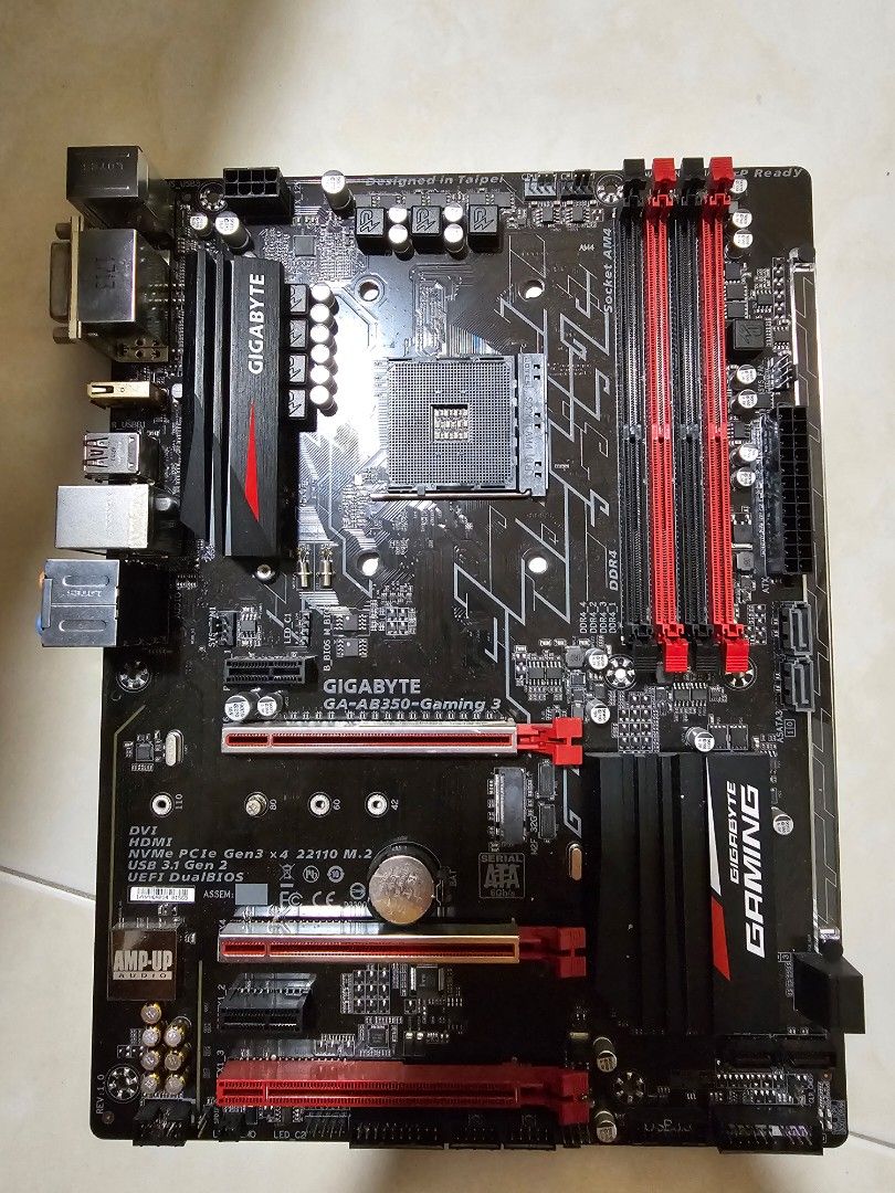 Gigabyte ab350gaming motherboard, Computers & Tech, Parts