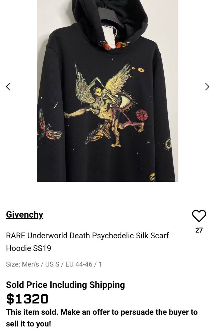 Givenchy underworld hoodie hotsell