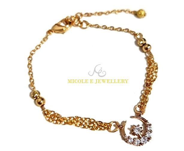 Gold chain discount bracelet for girl
