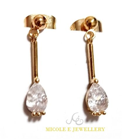 Gold on sale zircon earrings