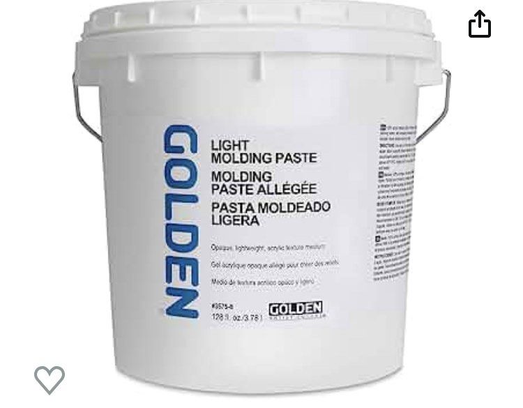 Texture paste (Category: Craft Supplies & Tools) located in Singapore. Submitted by ethnicdiva (Listing ID 1252698480, Image 1). Description: 1 gallon (3.58l ) of Golden brand light molding paste for texture painting Lighter than modelling paste (About 1/2 used)..around 2 litres left Very good quality light texture paste..imported from US Holds peaks #scupturepainting #texture #texturedpainting .