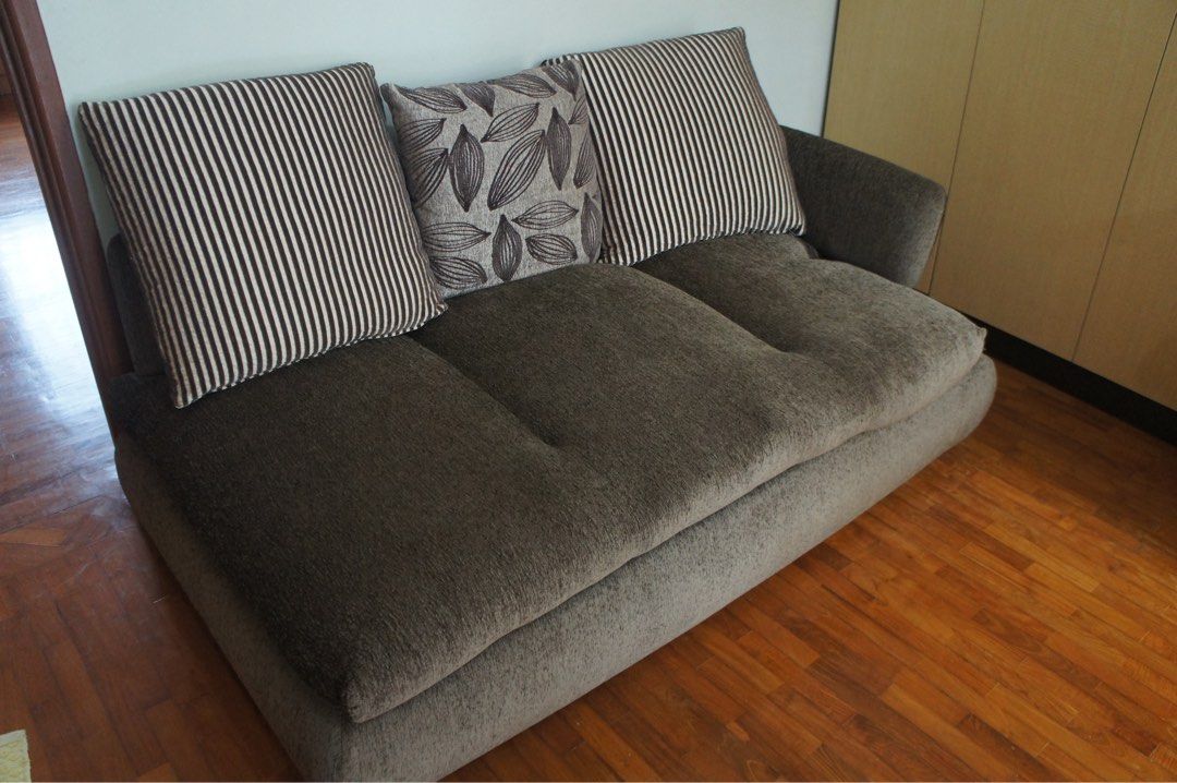 Grey Colour 3 Seater Sofa (JB only), Furniture & Home Living, Furniture