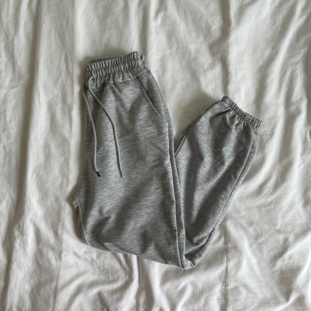 grey sweatpants, Women's Fashion, Bottoms, Other Bottoms on Carousell