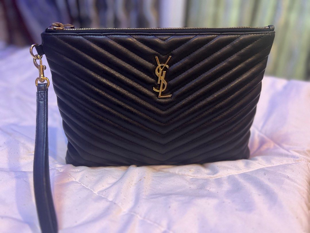 guaranteed authentic ysl document clutch