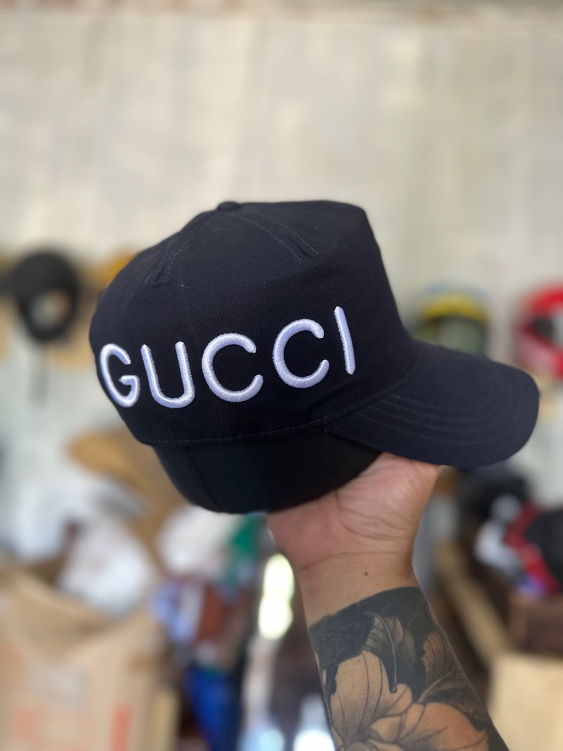 Black GUCCI cap, Men's Fashion, Watches & Accessories, Caps & Hats on  Carousell