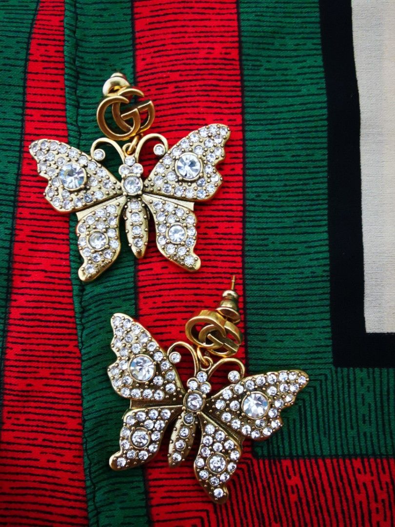 Gucci Trademark Butterfly Drop Earrings - Sterling Silver Drop, Earrings -  GUC1207532 | The RealReal