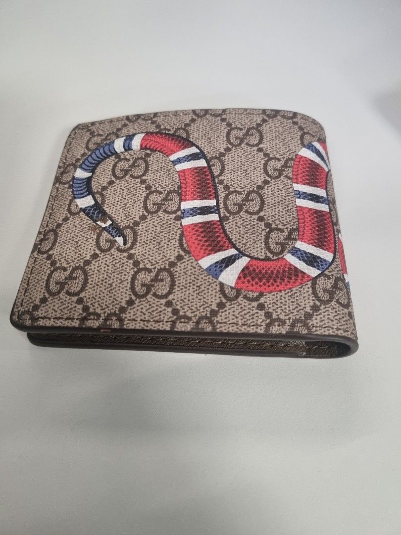 Gucci King Snake GG Supreme Wallet, Luxury, Bags & Wallets on Carousell