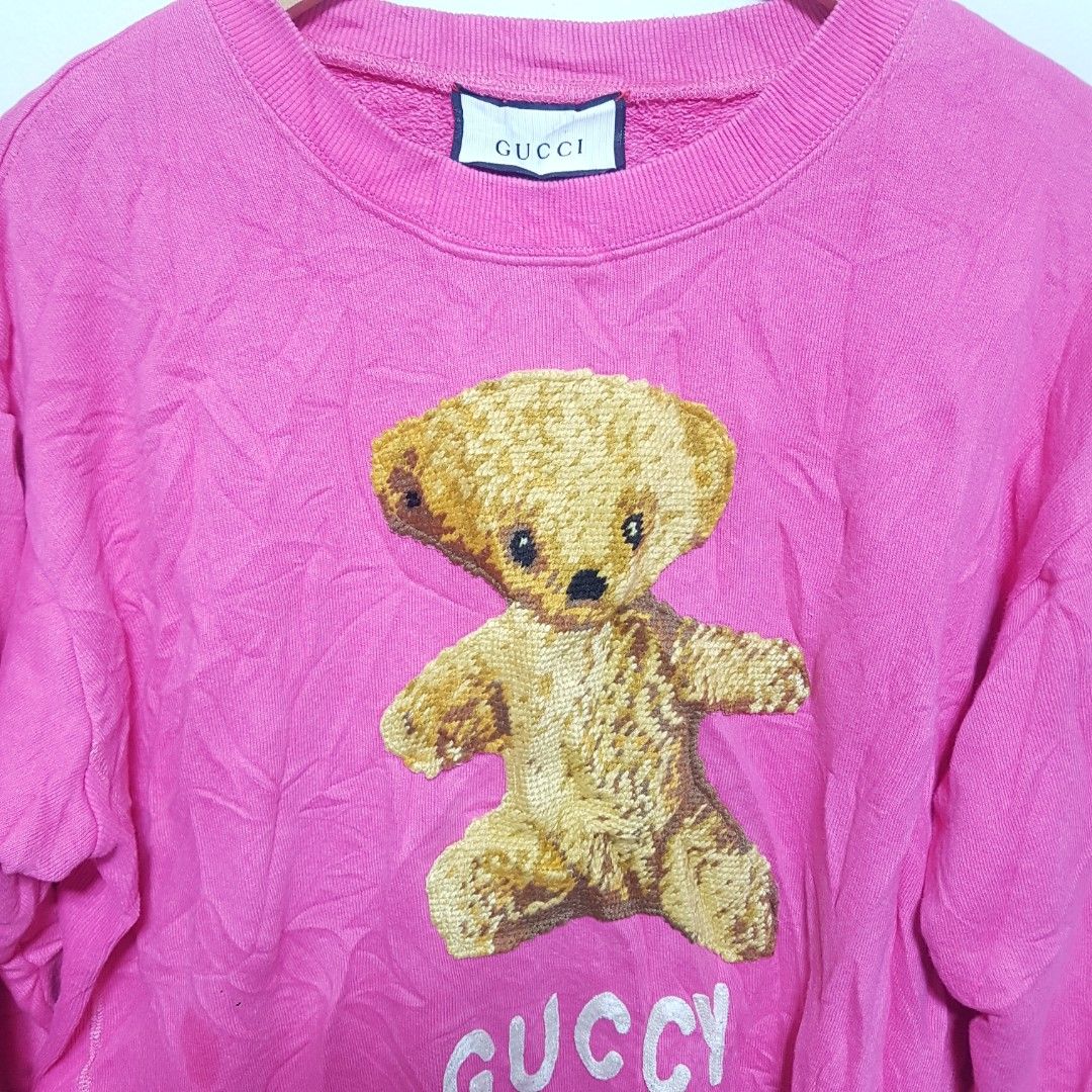 Pink gucci 2025 sweater bear