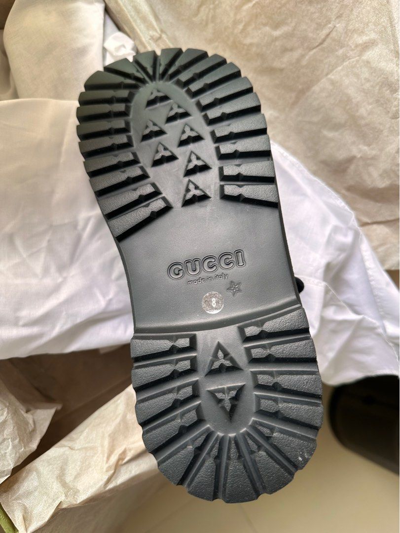 Gucci slides deals boot bottom