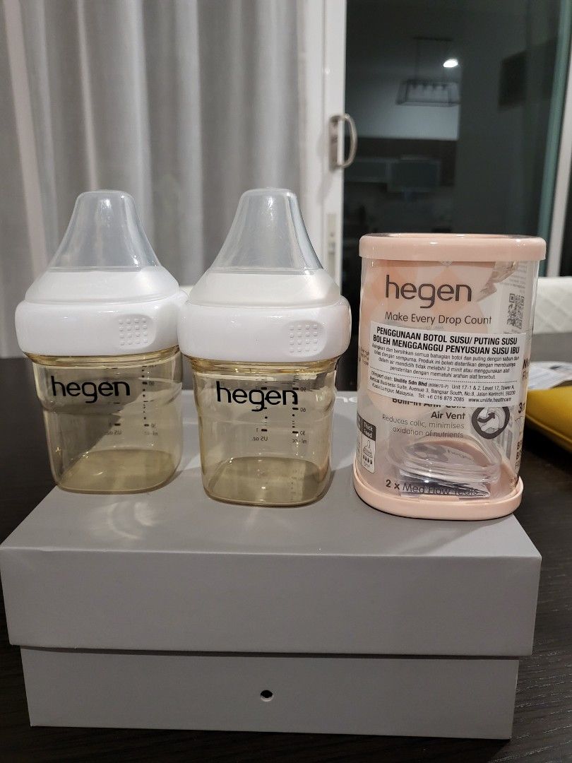 2 x Hegen 5oz bottle teat Babies Kids Nursing Feeding