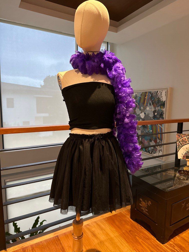 Black and purple tutu skirt discount