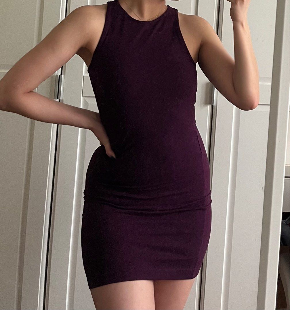 H M Maroon Bodycon Dress Women s Fashion Dresses Sets Dresses