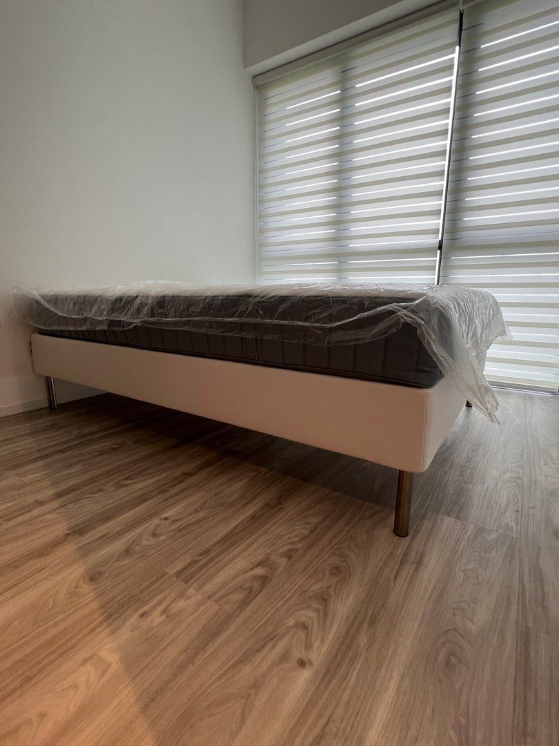 Ikea espevar bed frame (queen) + leg (1set), Furniture & Home Living