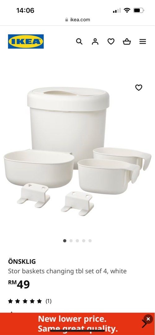 Ikea Onsklig Stor Baskets, Babies & Kids, Baby Nursery & Kids Furniture