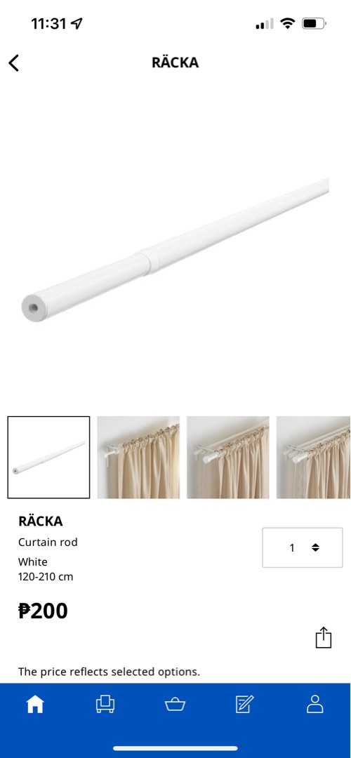 IKEA Racka Curtain Rods on Carousell