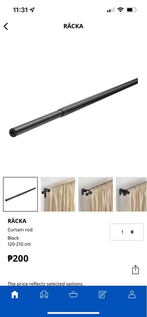 IKEA Racka Curtain Rods on Carousell