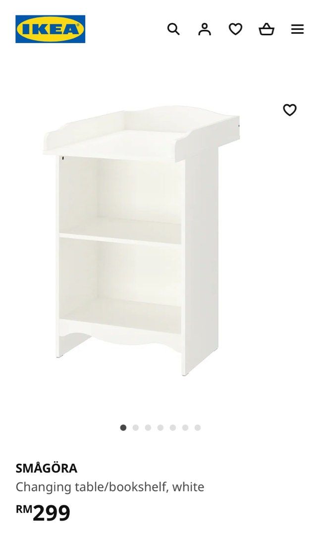 Ikea changing table 2025 bookshelf