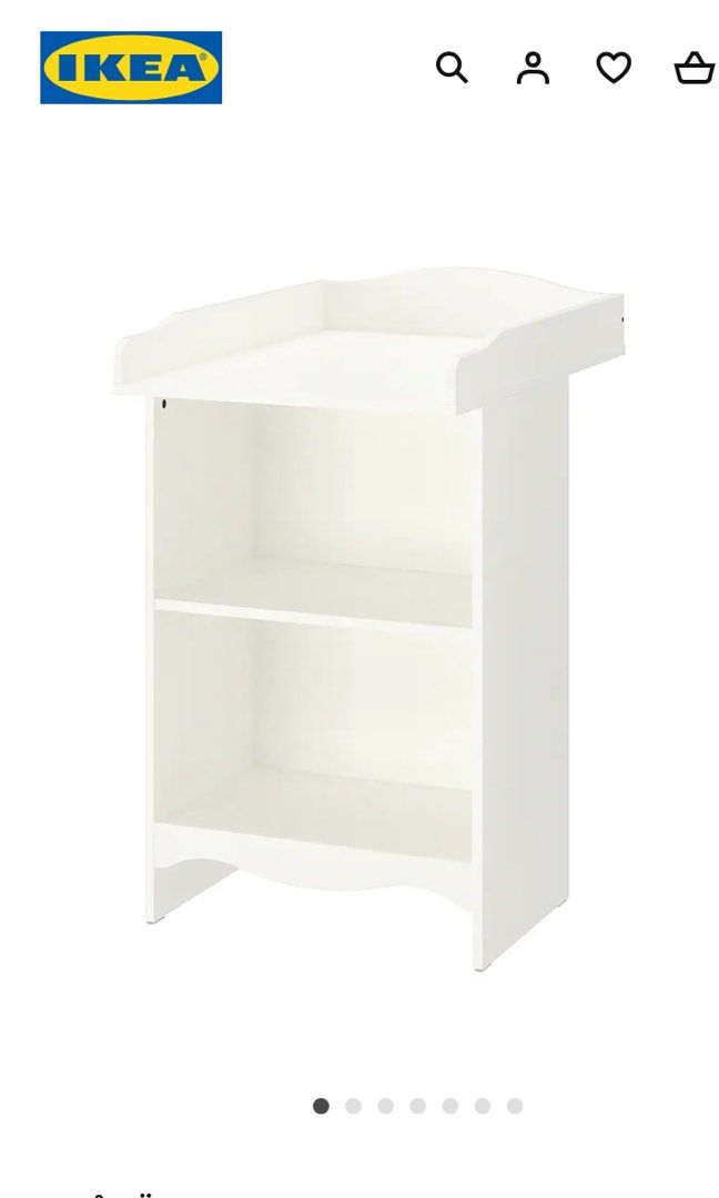 Ikea changing table bookshelf top