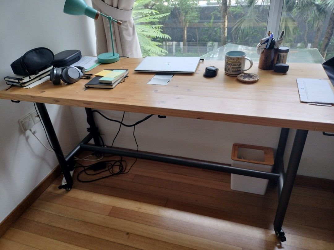 Industrial style 1-2pax office desk!, Furniture & Home Living ...