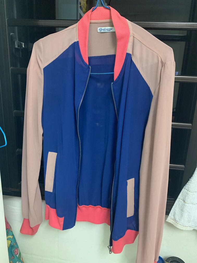 Red sheer jacket shop