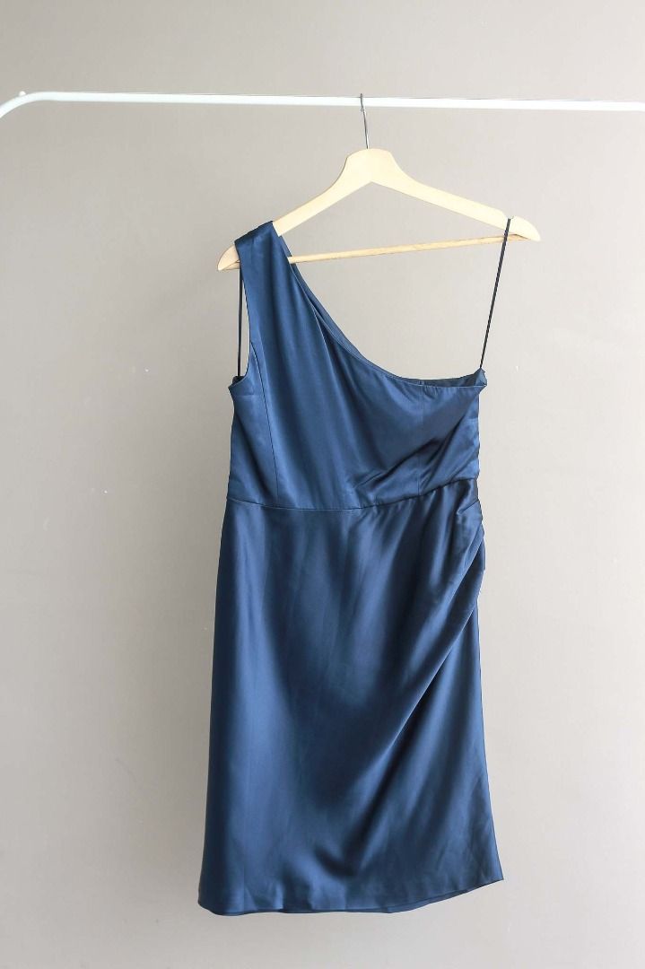j crew blue silk dress J. Crew