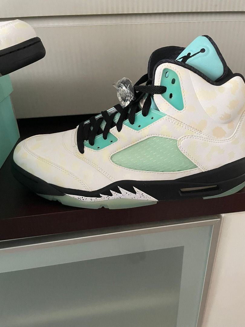 All green jordan 5 hotsell