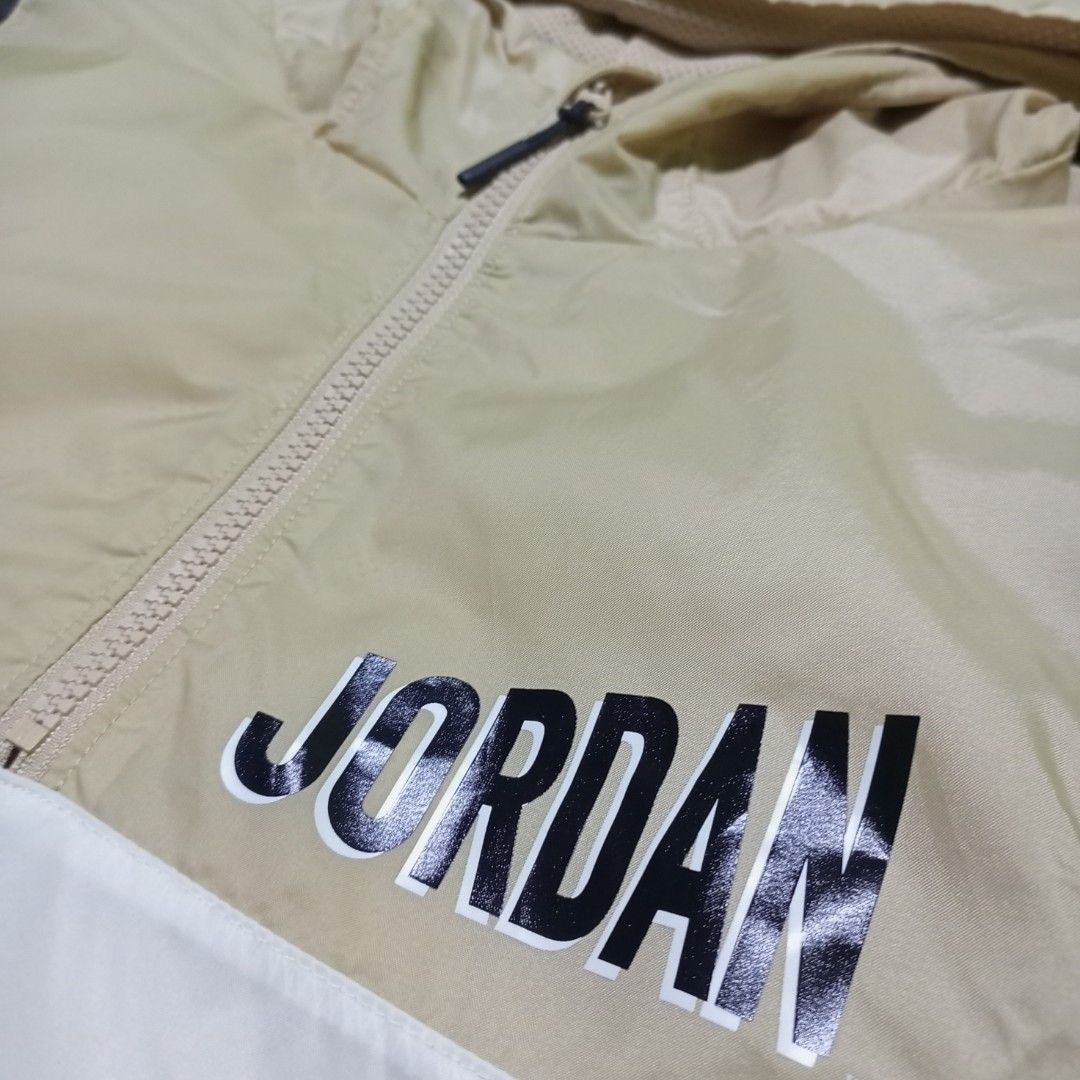 White and gold jordan windbreaker sale