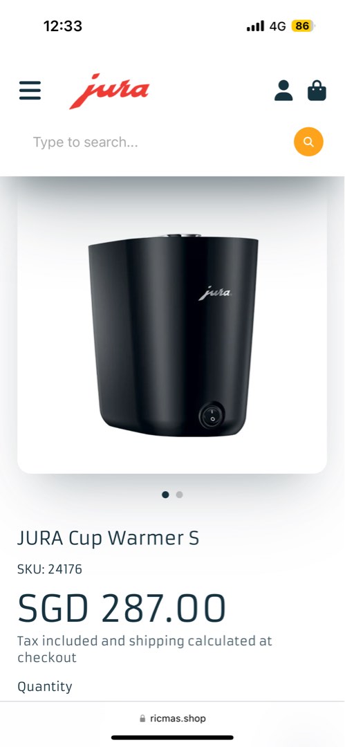 Jura black Cup Warmer S