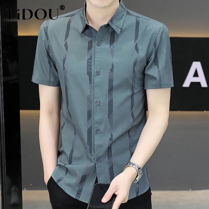 Black Oversized Short Sleeve Shirt Men's Korean Style Drop Shoulder Shirt  Harajuku Loose Single Breasted Shirt - AliExpress