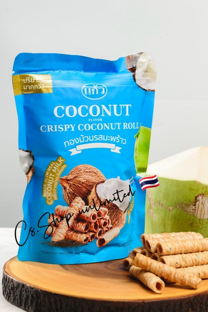 Kaew Crispy Coconut Roll 80g, Food & Drinks, Other Food & Drinks on