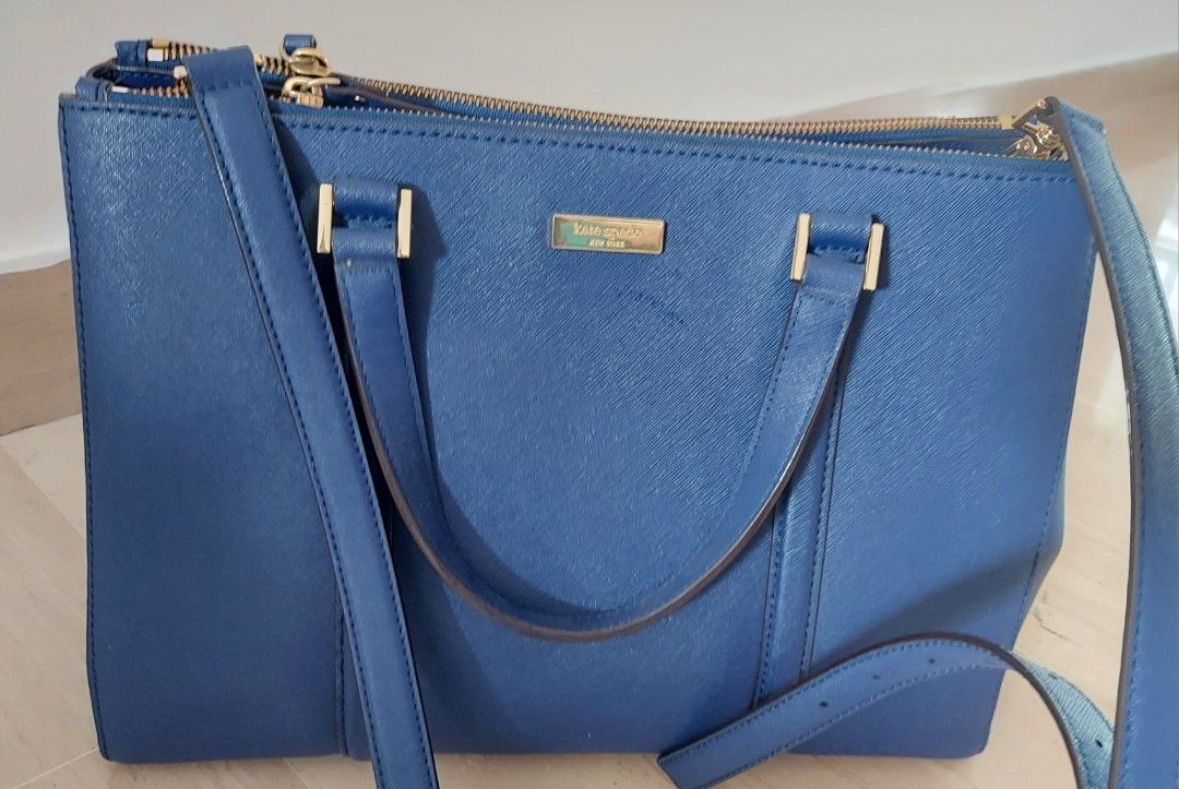 LIKE NEW Kate Spade New York Darcy Satchel Premium Leather Navy Blue Purse  | Navy blue purse, Blue purse, Satchel