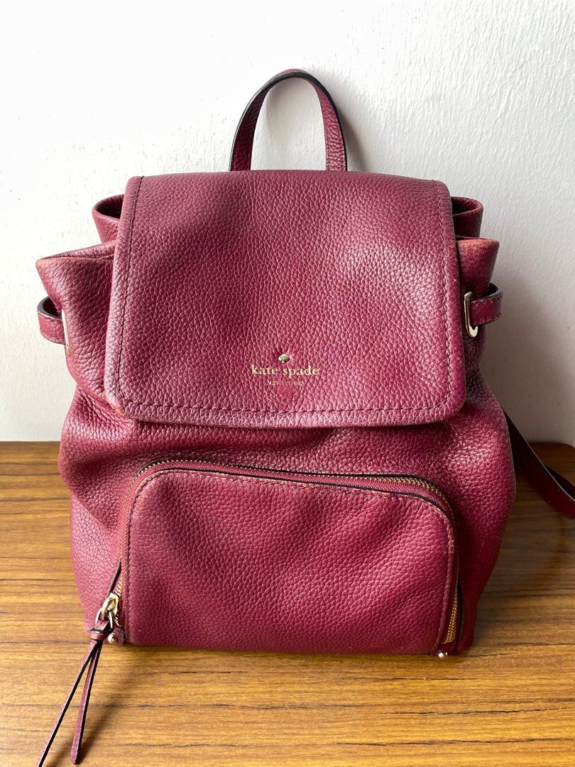Kate spade maroon backpack outlet